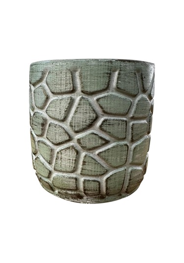 Bitki Tasarımı Ev Dekorasyon Yeşil Eskitme Yonca Beton Saksı Çiçeklik Saksılık