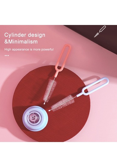 Sones 20 Adet Naylon Biberon Temizleme Fırçası Döner Çaydanlık Fırçası Buzdağı Mavisi