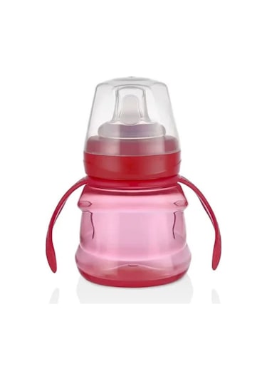 Mooma Baby Kulplu Alıştırma Bardağı 200 Ml 6+ Ay Kırmızı
