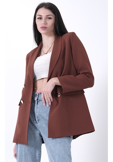 Feminist Kahve Vatkalı Astarlı Ceket 3971156.05 Kahve Kahverengi