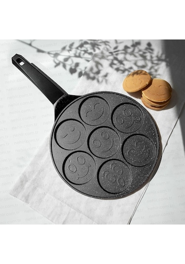 Nehir Siyah Alüminyum Döküm 27 Cm Krep Tavası