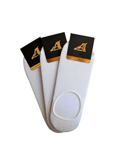 A Classe Suba - Babet - Taban Erkek Çorap 3'Lü Paket Beyaz