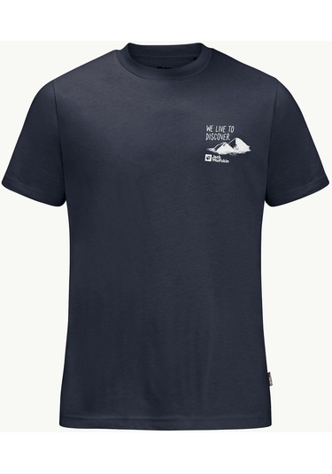 Jack Wolfskin Discover T M Erkek T-shirt-28372-lacivert Lacivert