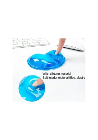 Montıan 2 Adet Şeffaf Silikon Bracer Kalp Şeklinde Fare Bilek Destekçisi, Rastgele Renk Teslimatı