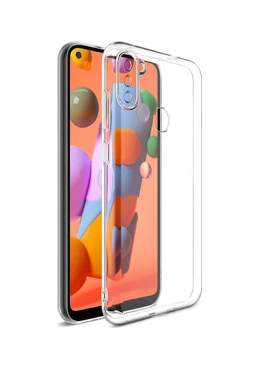Samsung Uyumlu A11 Kilif Seffaf Silikon Kamera Korumali 3D Tipali 455824946
