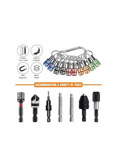 Wealthglow 10 Adet 1/4 Inç Hex Shank Tornavida Uçları Tutucu Uzatma Çubuğu Anahtarlık Vida Adaptörü Matkap Matkap Uçları Tutucu Uçlar Renkli Jx2k4u