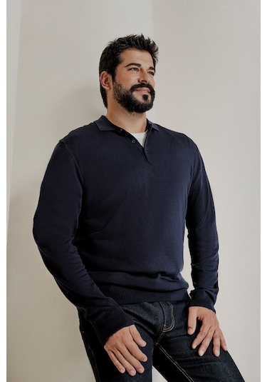 Altinyildiz Classics Erkek Lacivert Tüylenme Yapmayan Anti Pilling Kumaş Standart Fit Polo Yaka Triko 4A4923100003LACXL Lacivert