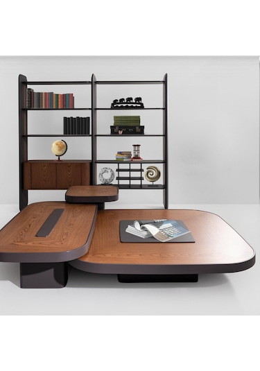 Platinum Yan Sehpa Servis Sehpası Mdf Kahverengi Kahverengi