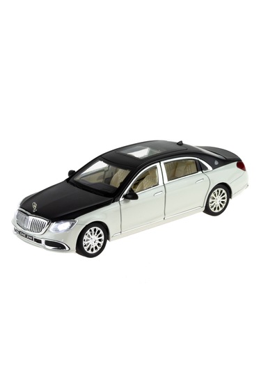 1:24 Ölçek Die-cast Model Metal Araba Süper Sedan Siyah Işıklı