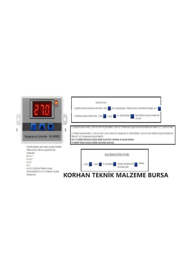 Dijital Termostat Sıcaklık Kontrol 220 Volt 10 Amper 1500 Watt