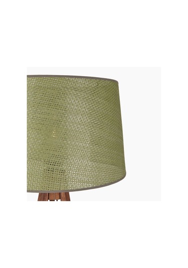 Evidea Lighting Calen Tripod Lambader - Yeşil / Ceviz - 140x35x35 Cm Yeşil / Ceviz