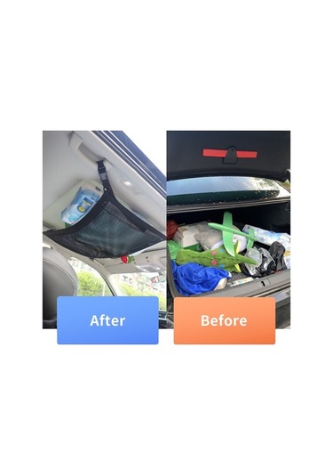 Ulzyvf Araç Tavanı Depolama Filesı - Suv Ve Kamyonetler İçin Ayarlanabilir Organizatör Siyah Siyah