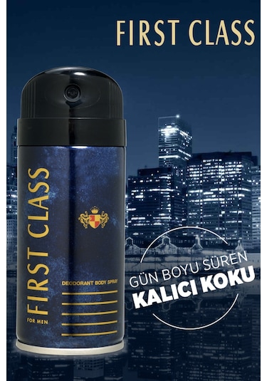 First Class Erkek Sprey Deodorant 3 x 150 ML