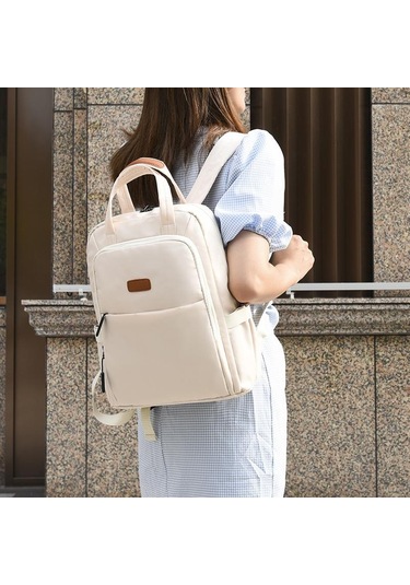 Siyah Yogodlns Trendy Yeni Oxford Sırt Çantası Kadın Büyük Kapasiteli Okul Düz Renk Gezi Seyahat Dizüstü Sırt Çantası Siyah