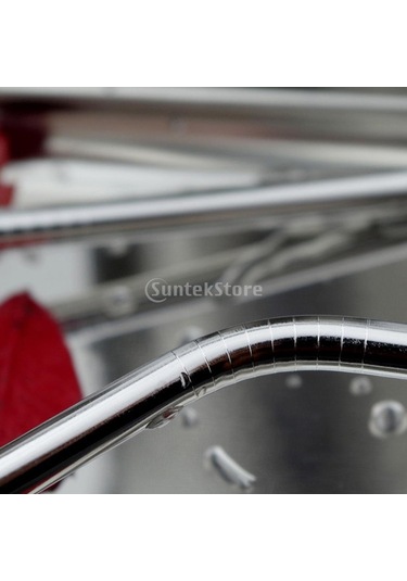 Homyl Yeniden Kullanılabilir Düz Kavisli Metal Paslanmaz Çelik Gümüş