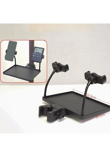 Suntek Mikrofon Standı Tepsi Ses Kartı Raf 2-telefon-tutucu-ile