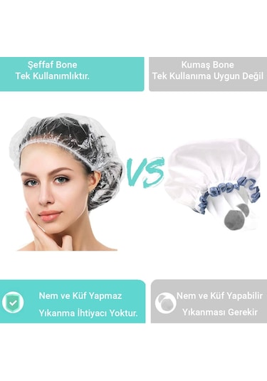 Esnature Tek Kullanımlık Naylon Duş Bonesi 50'li