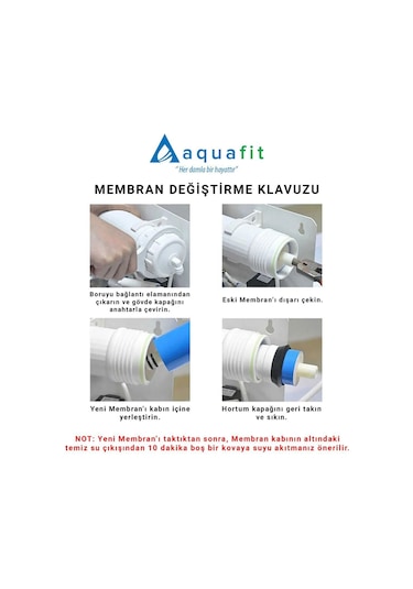 Su Arıtma Membran Filtre – 80 GPD Tüm Cihazlara Uyumlu + Açma Anahtarı