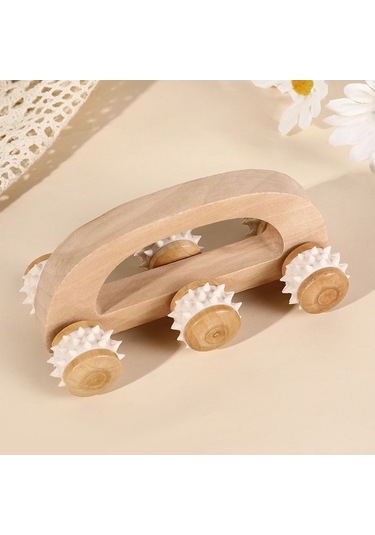 Electronıc Outlet Uygun Tekerlekli Sağlığı Masajcı Manuel Köprüsü Kemer Kas Cbtx Ahşap 6 Fl Kahverengi