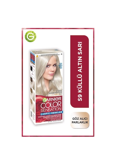 Garnier Çarpıcı Renkler S9 Küllü Altın Sarı Saç Boyası, Demikit 3600542630337-10623 Küllü Sarı