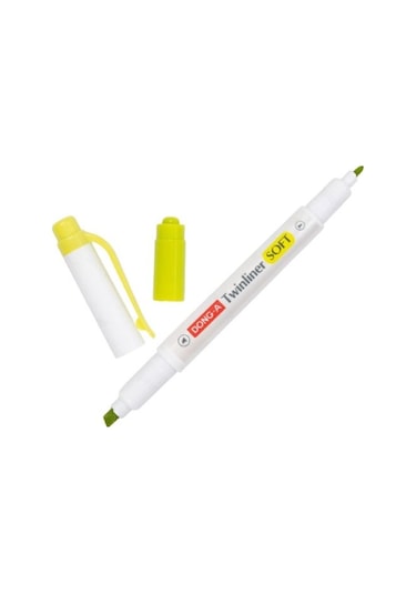 Kayakirtasiye-Donga Twinliner Soft Limon Sarı N/02 Fosforlu Çift Taraflı Sarı