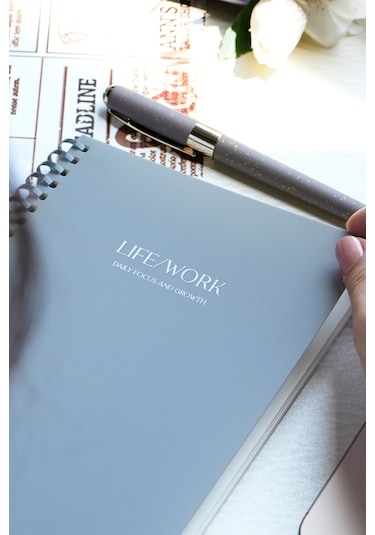 Sylcon Spiralli Defter Life&work . Pp.100 Gr. Ivory,a5 Siyah Siyah2