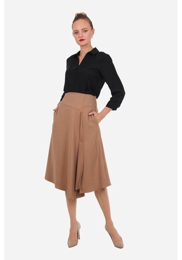 Kadın Gömlek Yaka Klasik Şık Bluz Frn1101 Siyah