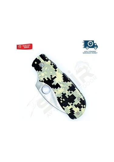 SWAT 183 ORTA BOY KLİPSLİ Kamp  ÇAKI Kamuflaj