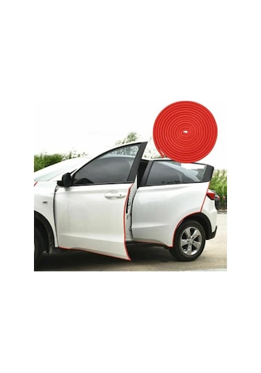 Araç Kapı Koruma Fitili Çarpma Çizilme Önleyici Fitil Kırmızı 5Mt