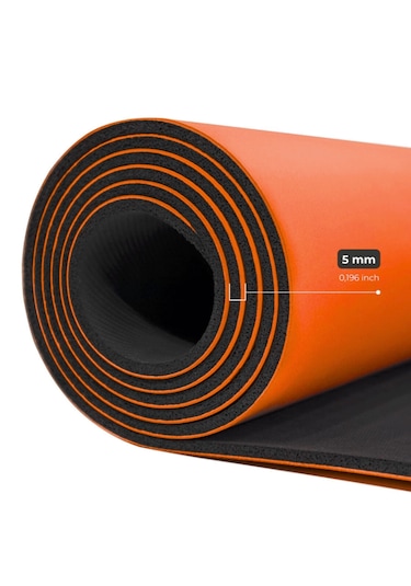 Rebuwo Çift Çizgi Tasarımlı 5mm Kauçuk Yoga Mat Pilates Mat
