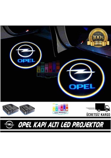 Opel Araçlar İçin Pilli Yapıştırmalı Kapı Altı Led Logo N11.10632