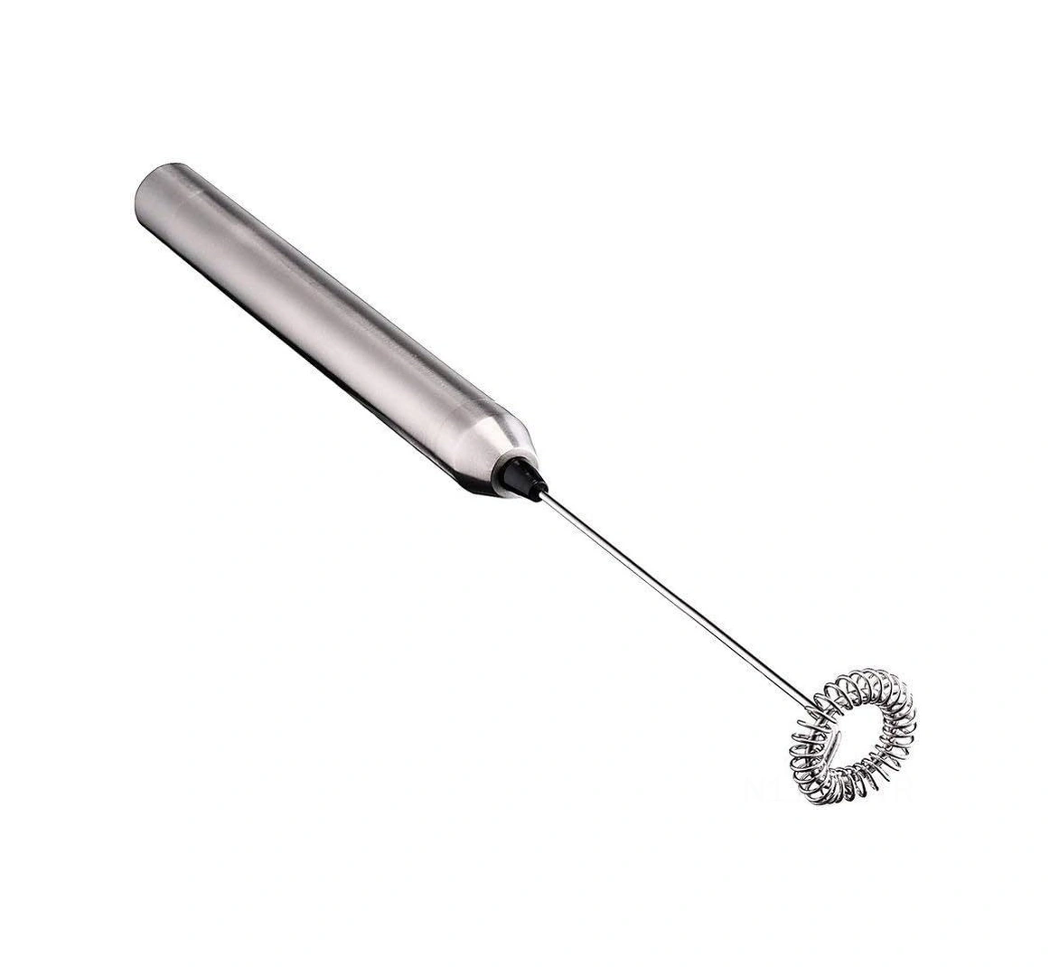 Yunboo El Tipi Elektrikli Çelik Süt Köpürtücü Kahve Karıştırıcı Pil Dahil Değil Gümüş