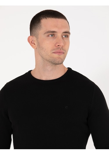 Pierre Cardin Erkek Siyah Triko Kazak 50270179-vr046 Siyah