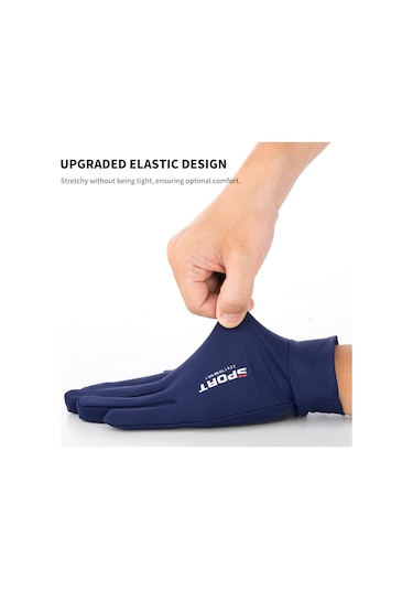 Kosona Gri M Beden İki Parmak Açık Güneş Korumalı Eldiven - Yazlık Buz İpek İnce Tip, Kaymazsız Dışarıda Balık Tutma Ve Bisiklet Sürüşü İçin