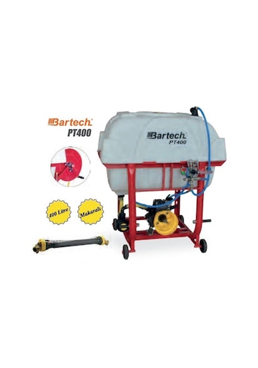 Bartech PT400 Makara + Şaftlı Pülverizatör 400 Litre