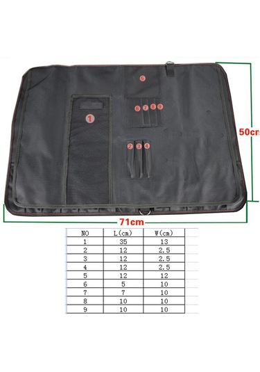Suntek Şefler Bıçağı Saklama Çantası Yardımcı Mutfak Siyah