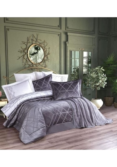 Pierre Cardin 10 Parça Çeyiz Seti-glamour Kül Moru Mor