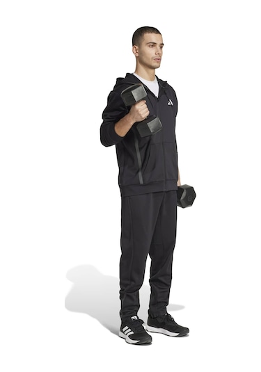 Black Adidas Erkek Günlük Kapşonlu Eşofman Üstü Gg Fz Hd Jm1033 SiYAH