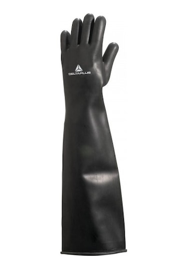 Delta Plus La600 Siyah Lateks 250 C Isıya Dayanıklı Kimyasal Uzun Eldiven En374 Akl Ve En407