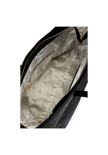 Tamer Tanca Kadın Suni Deri Siyah Desen Kol Çantası 743 2341 Bn Cnt Sk25-26 Sıyah Gfrj Siyah