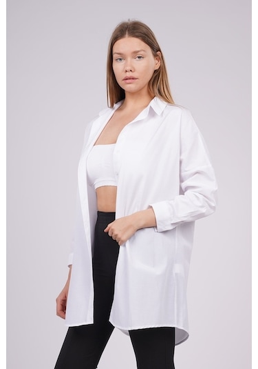 Gabria Kadın Yarasa Kol Tunik Beyaz