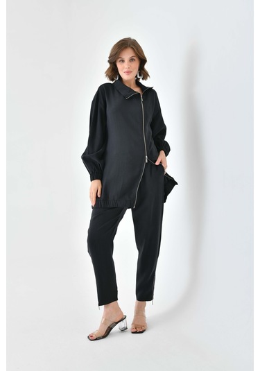 Ftz Women Kadın Modal Pantolonlu Takım Siyah 30716-siyah Siyah
