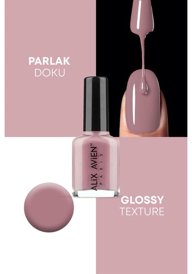 Alix Avien Nude Pembe Oje 82 Yüksek Pigmentli Uzun Süreli Kalıcılık Hızlı Kuruma Nail Lacquer 82