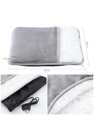 Eternal Luck Sabit Sıcaklıkta Isıtma Ev Tipi Usb Ayak Isıtıcısı Gri