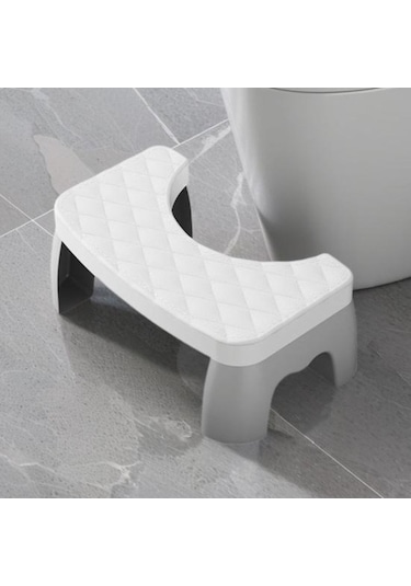 Flybuy Tuvalet Taburesi Sağlıklı Bağırsak Hareketleri Hemoroid Ve Kabızlık Rahatlatıcı Ergonomik Beyaz 7 Rg Dayanıklı Plastik Pratik Kullanım Beyaz