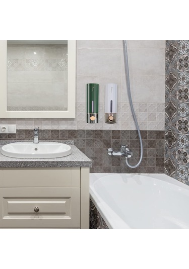 Xun Sıvı Sabunluk Duvara Montaj 450ml/15oz, Lüks Duş El Şeffaf