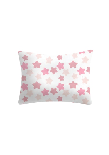%100 Pamuklu Fermuarlı Bebek Yastık Kılıfı 35x45 1 Adet Pudra - Pembe