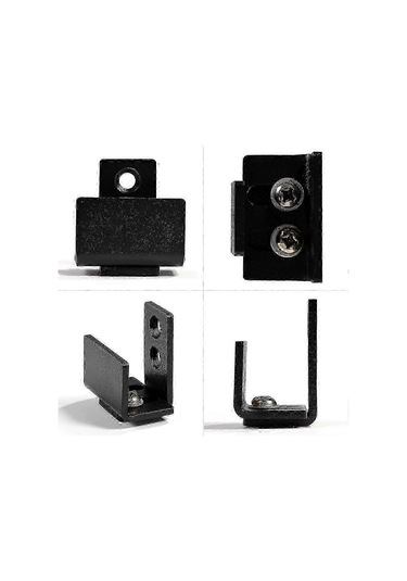 Duvara Monte Donanım Siyah Karbon Çelik Sürgülü Ahır Kapısı Kılavuzu Ağır Hizmet Tipi Zemin Szrh As