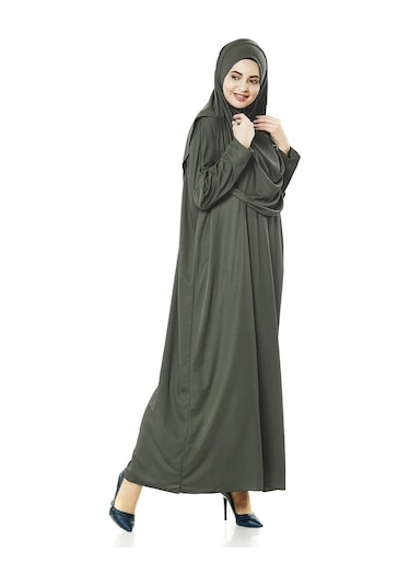 Tek Parça Namaz Elbisesi - Haki - 5015 001