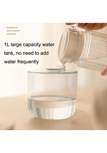 Gece Işığı İle Büyük Kapasiteli Nemlendirici Aromaterapi Makinesi Ev Otomatik Koku Püskürtücü Beyaz